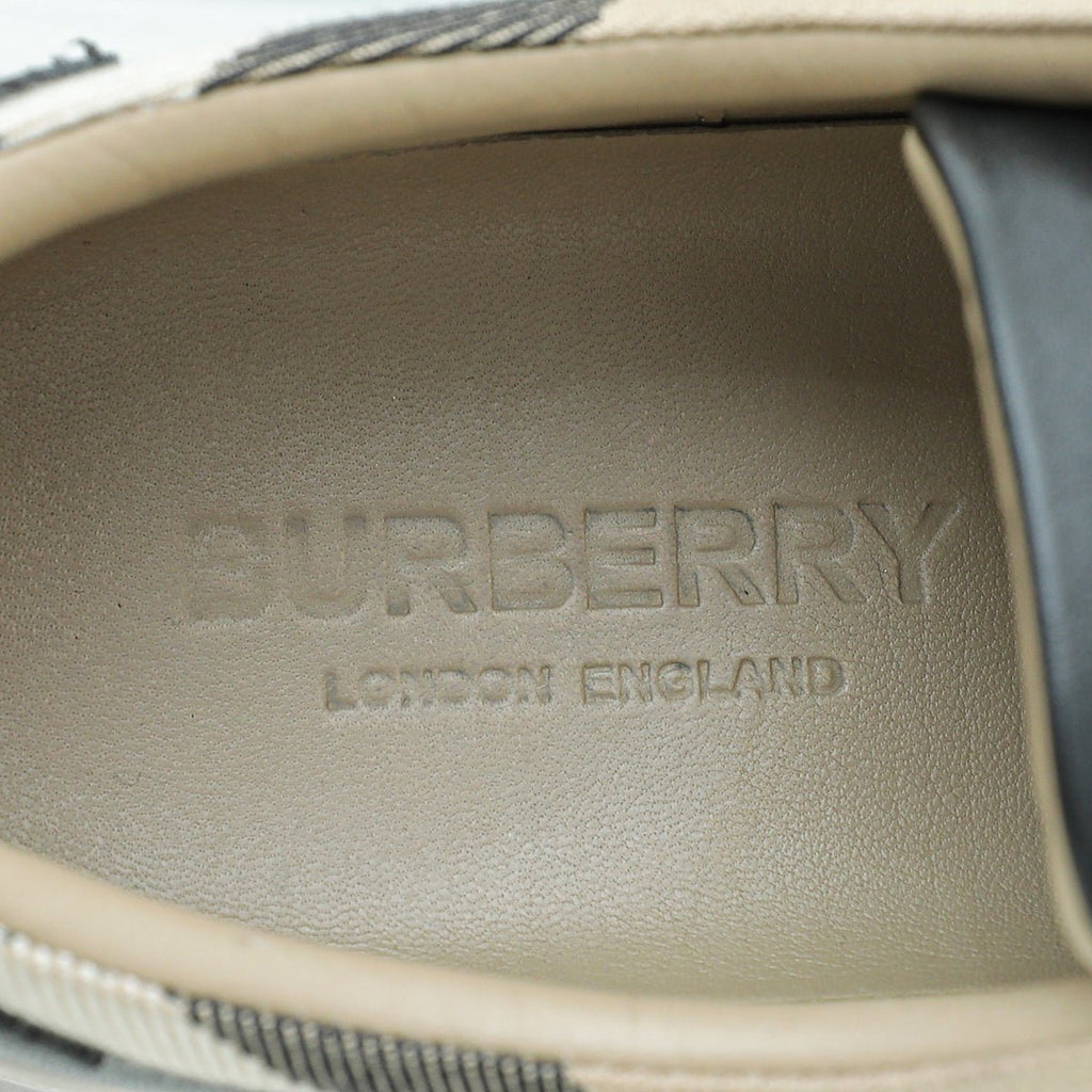 Burberry Black Checked Sneakers 38.5