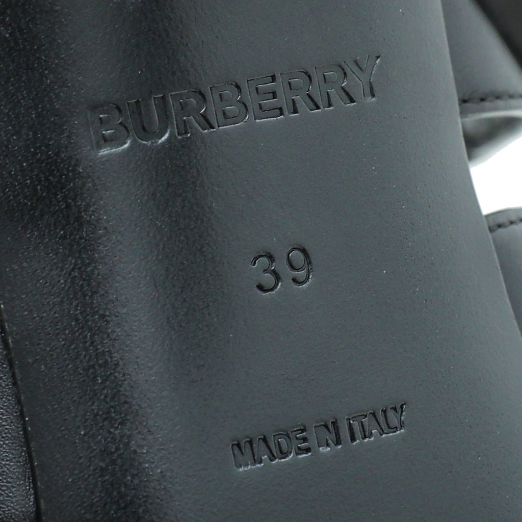 Burberry Black Cut Out Laced Leather Pump 39