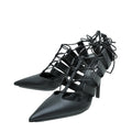 Burberry Black Cut Out Laced Leather Pump 39