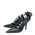 Burberry Black Cut Out Laced Leather Pump 40