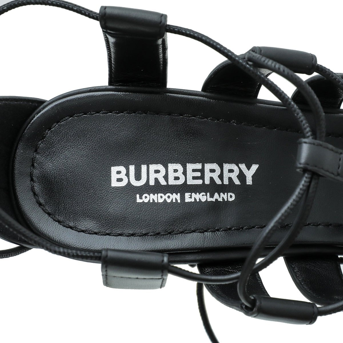 Burberry Black Cut Out Laced Leather Pump 40