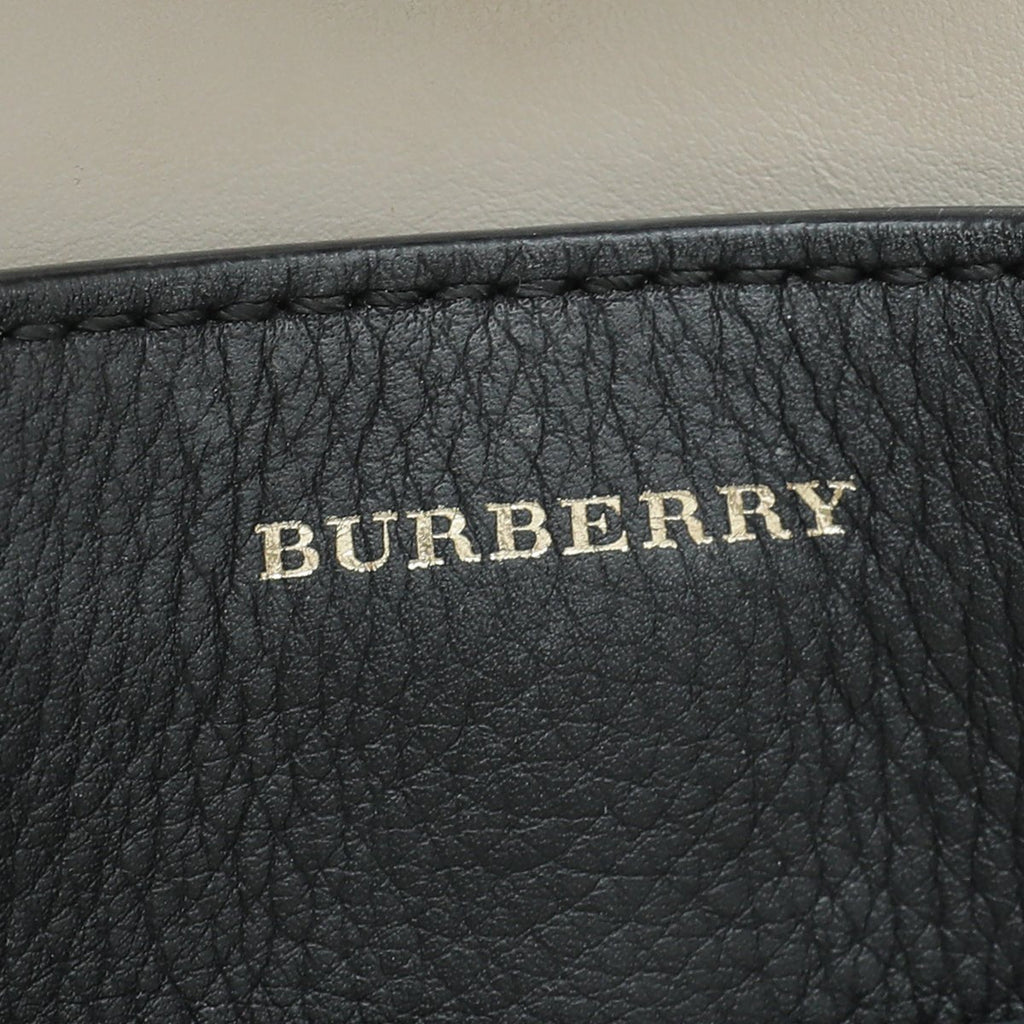 Burberry Black Equestrian Knight Tote Bag