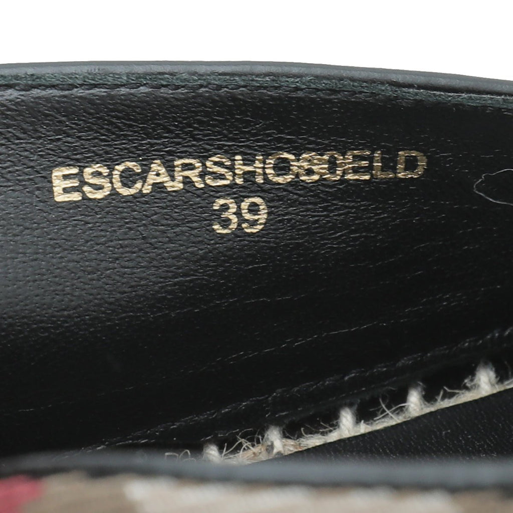 Burberry Black House Check Hodgeson Tassel Espadrille 39