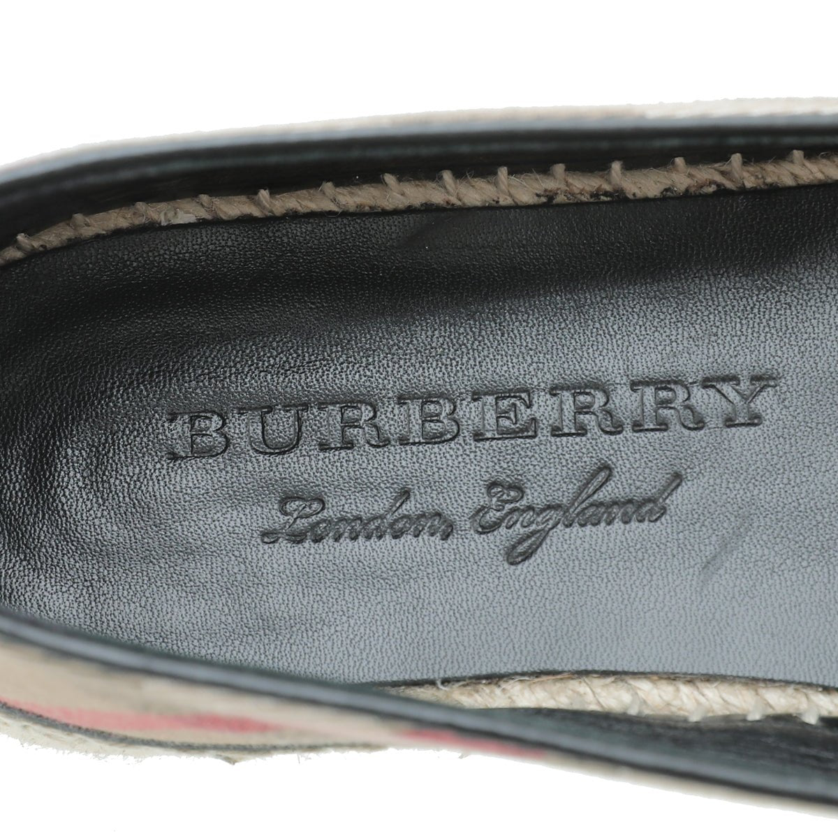 Burberry Black House Check Hodgeson Tassel Espadrille 39