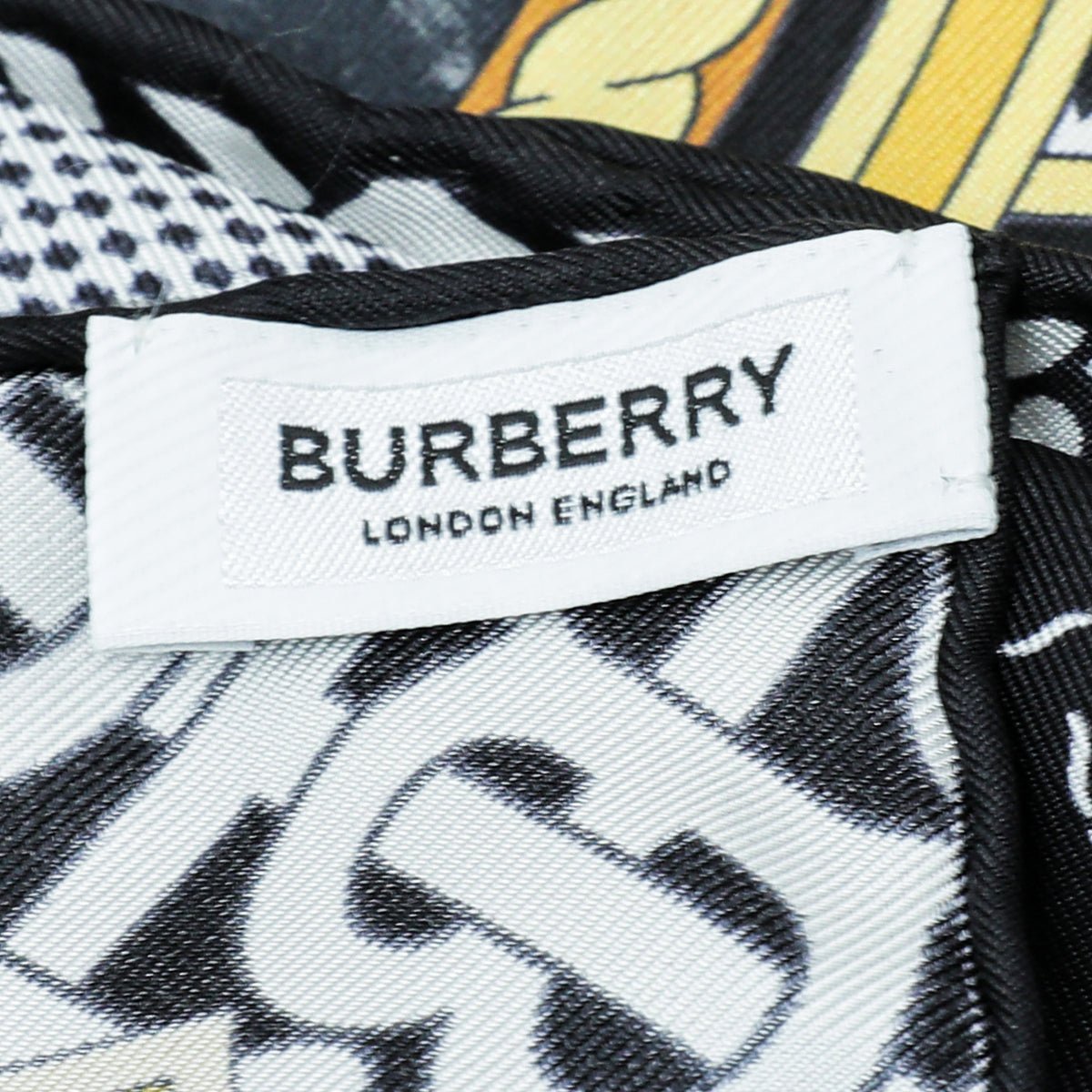 Burberry Black Multicolor Deer Print Square Scarf