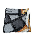 Burberry Black Multicolor Deer Print Square Scarf