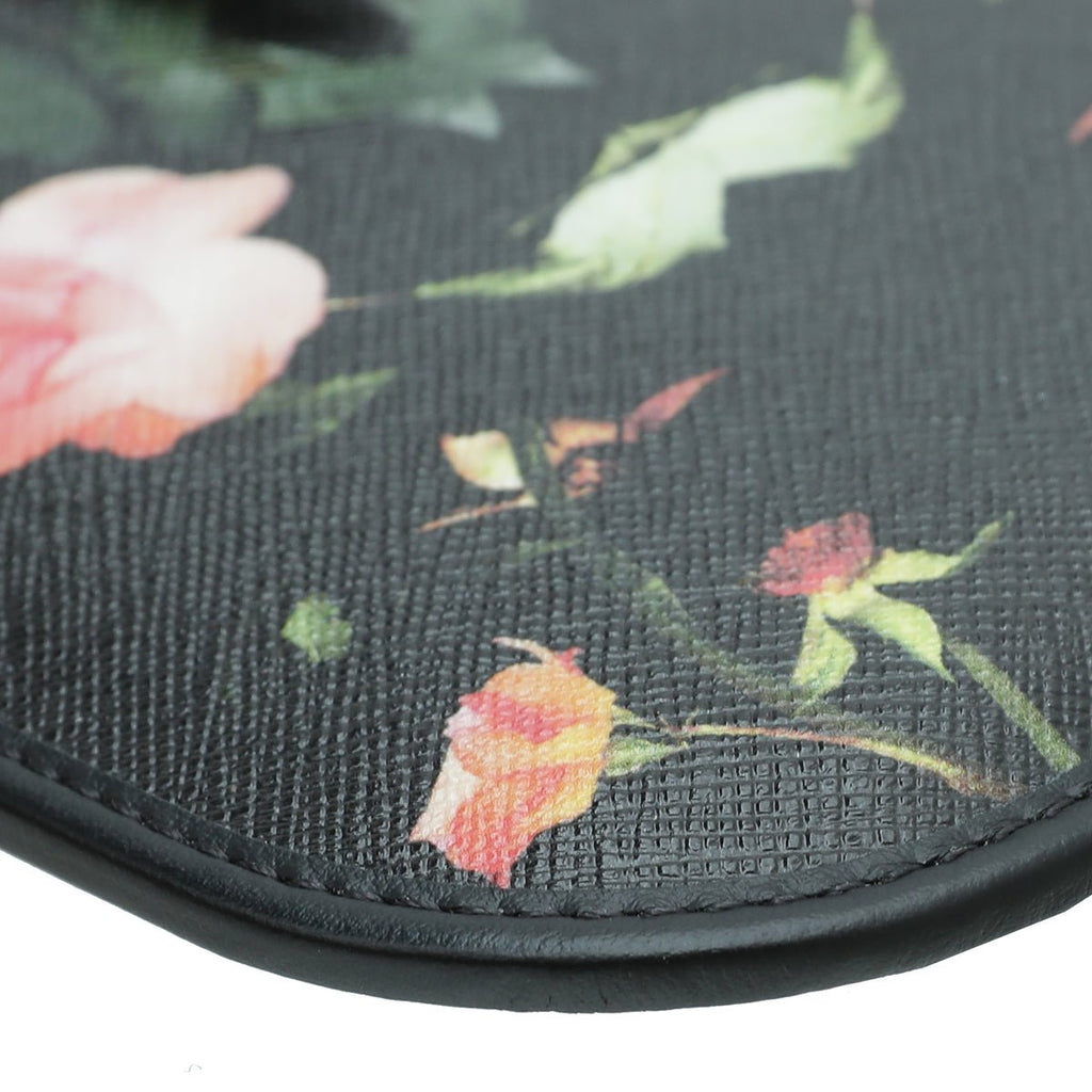 Burberry Black Multicolor Floral Print Anne Phone Case w/Strap