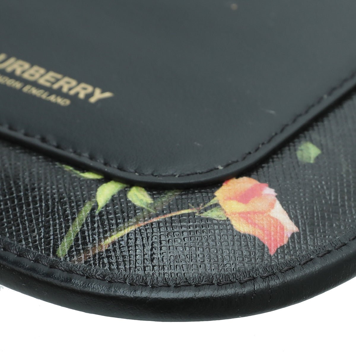 Burberry Black Multicolor Floral Print Anne Phone Case w/Strap