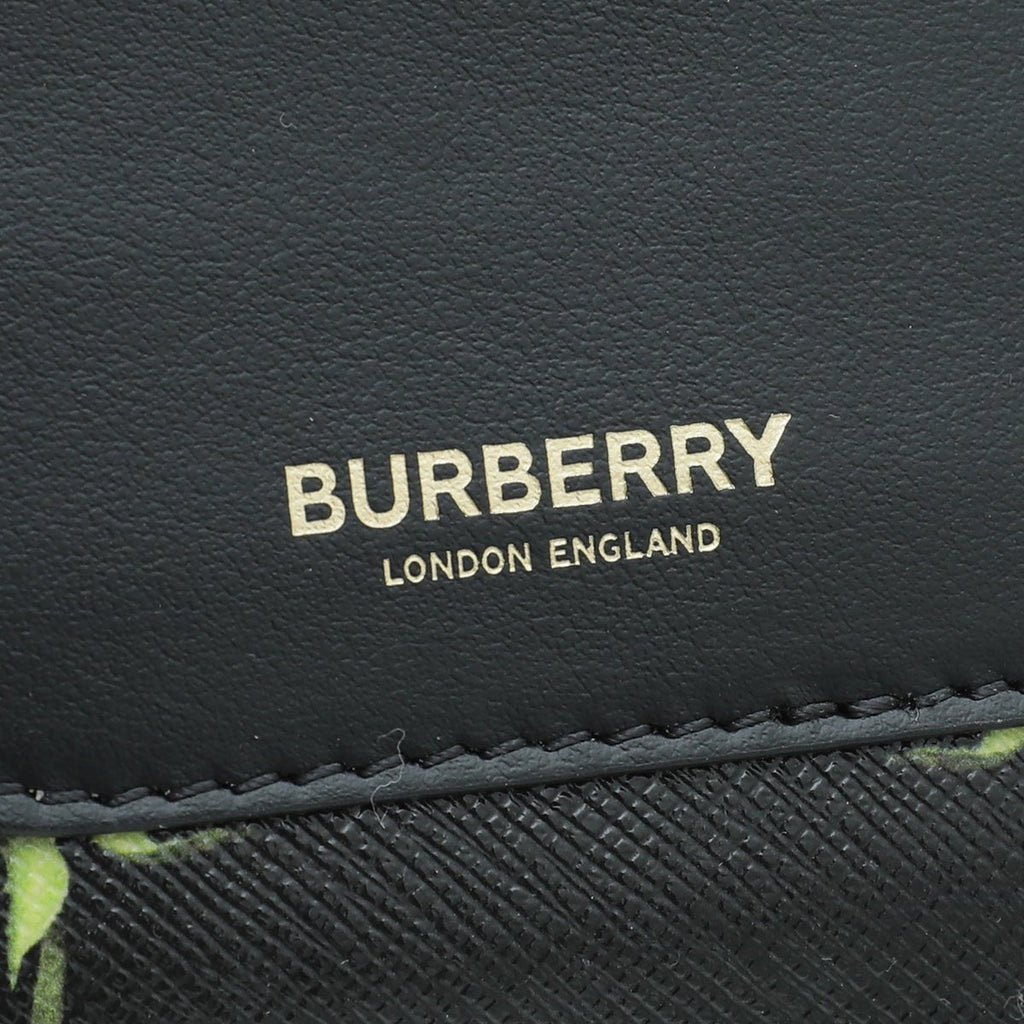 Burberry Black Multicolor Floral Print Anne Phone Case w/Strap