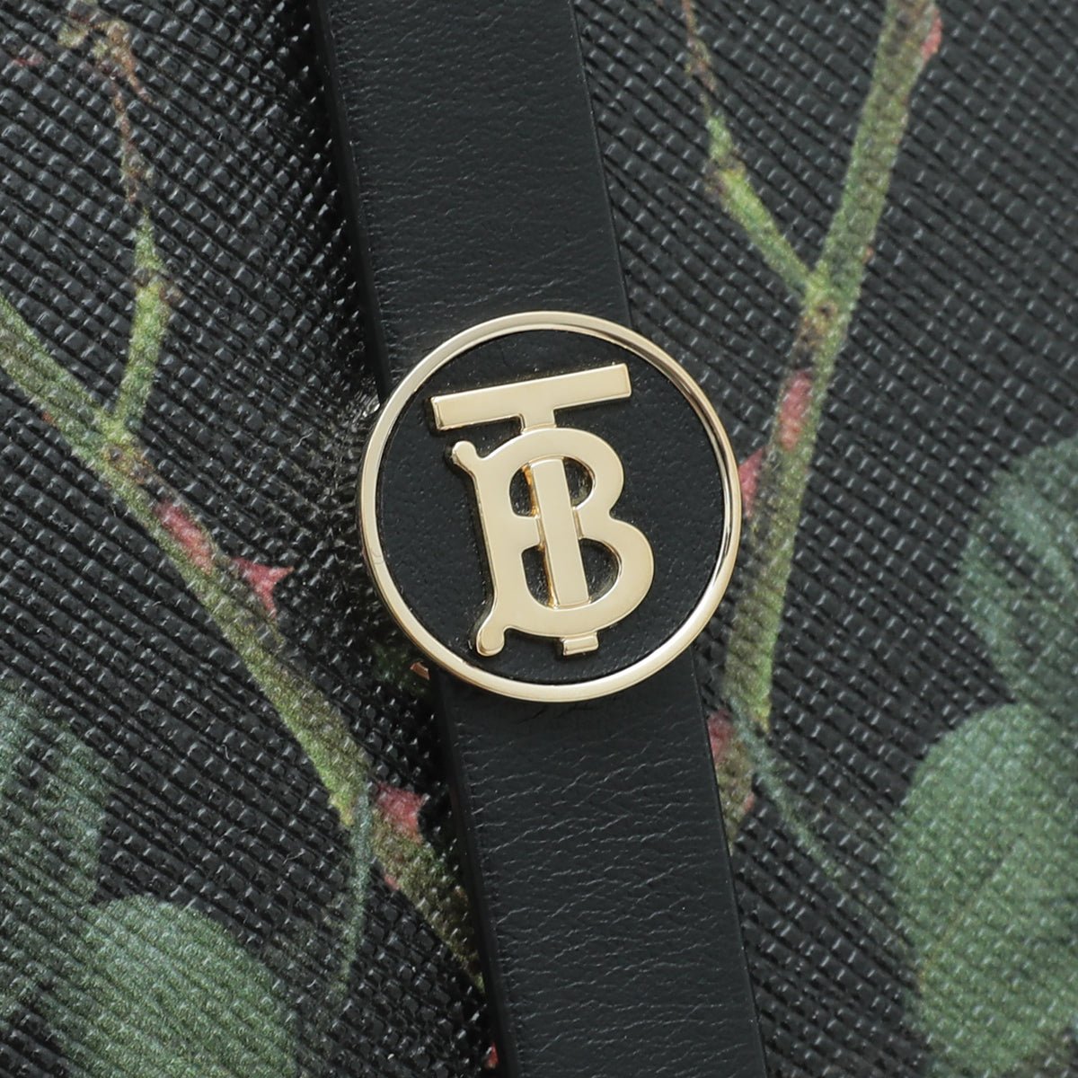 Burberry Black Multicolor Floral Print Anne Phone Case w/Strap