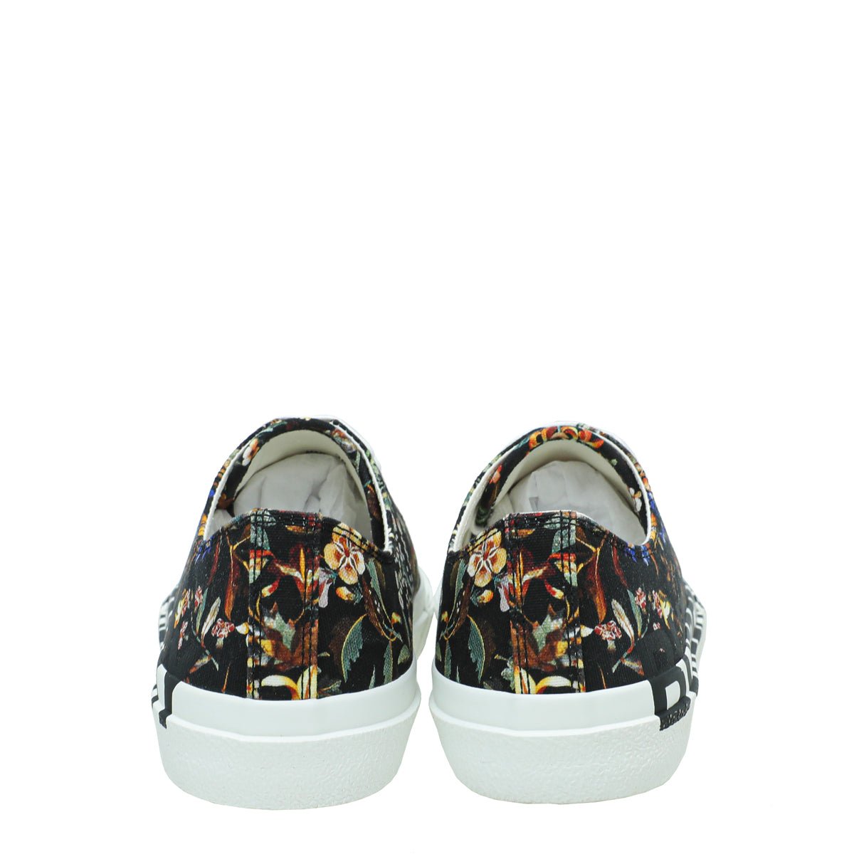Burberry Black Multicolor Larkhall Logo Floral Sneaker 38