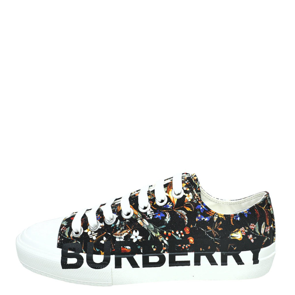 Burberry Black Multicolor Larkhall Logo Floral Sneaker 38