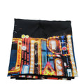 Burberry Black Multicolor Track Silk Square Scarf