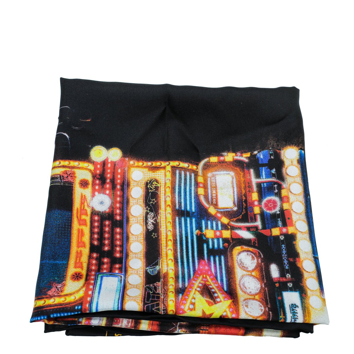 Burberry Black Multicolor Track Silk Square Scarf