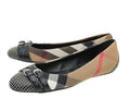 Burberry Black Novacheck Avonwick Studs Ballerina 36