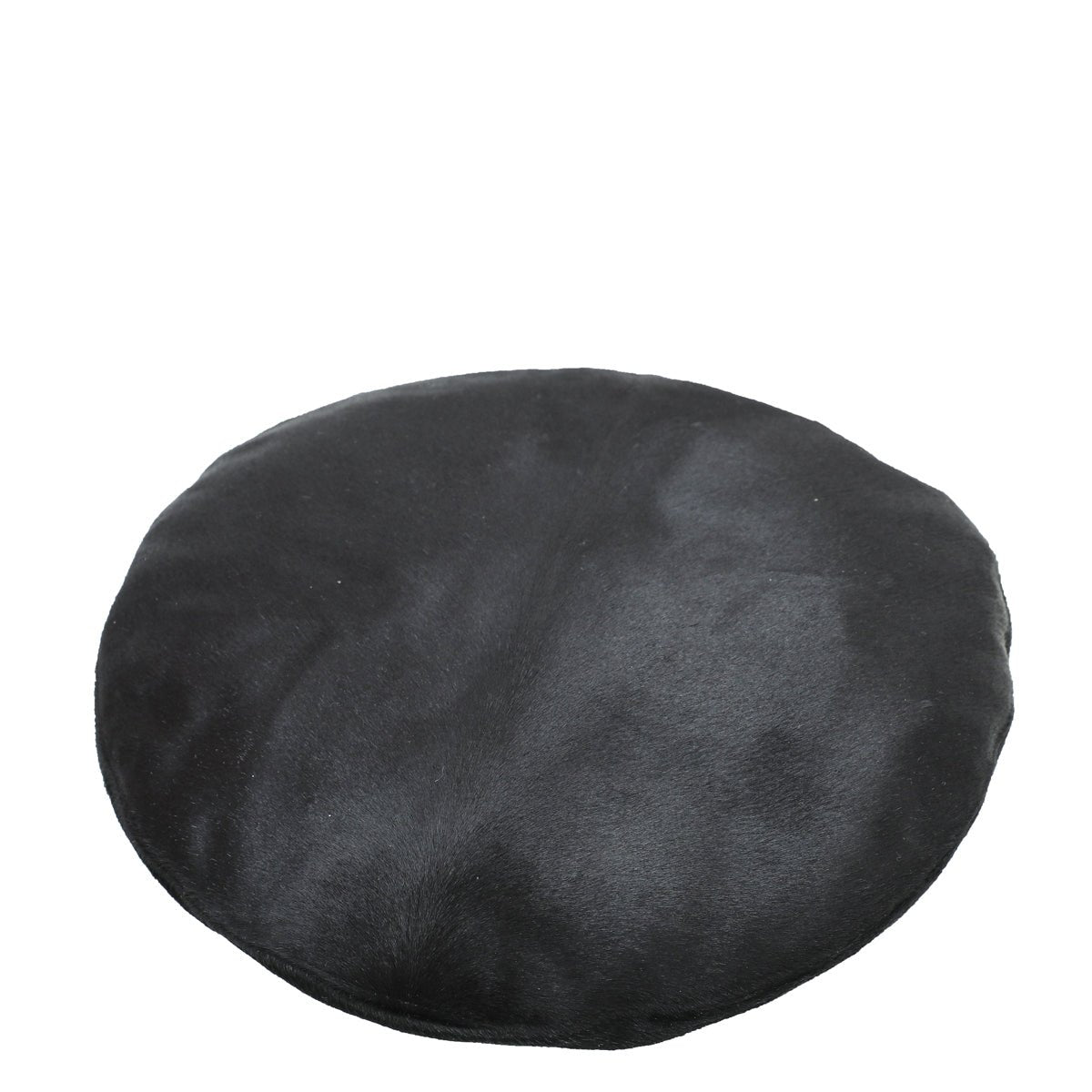 Burberry Black Pony Beret Large Hat