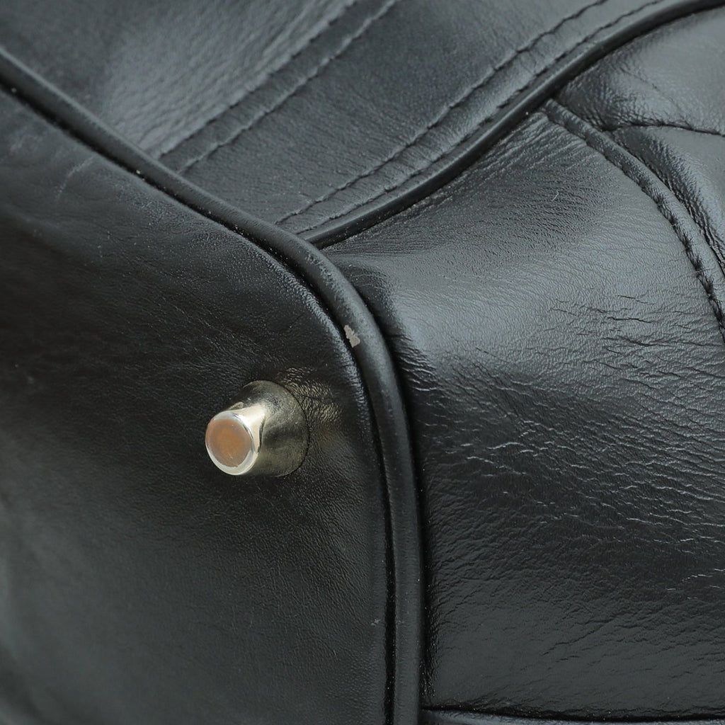 Burberry Black Quilted Beaton Tote Small Bag