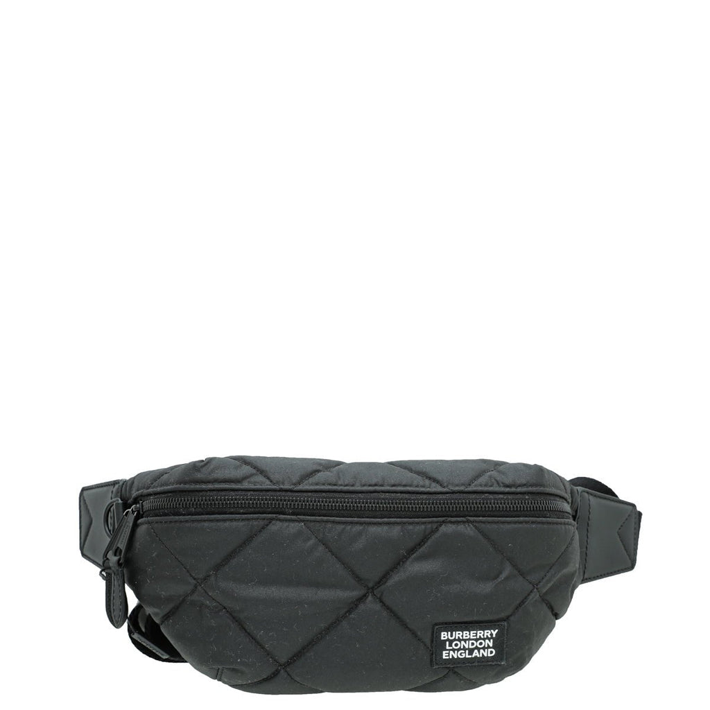 Burberry Black Sonny Diamond Quilted Belt Bag