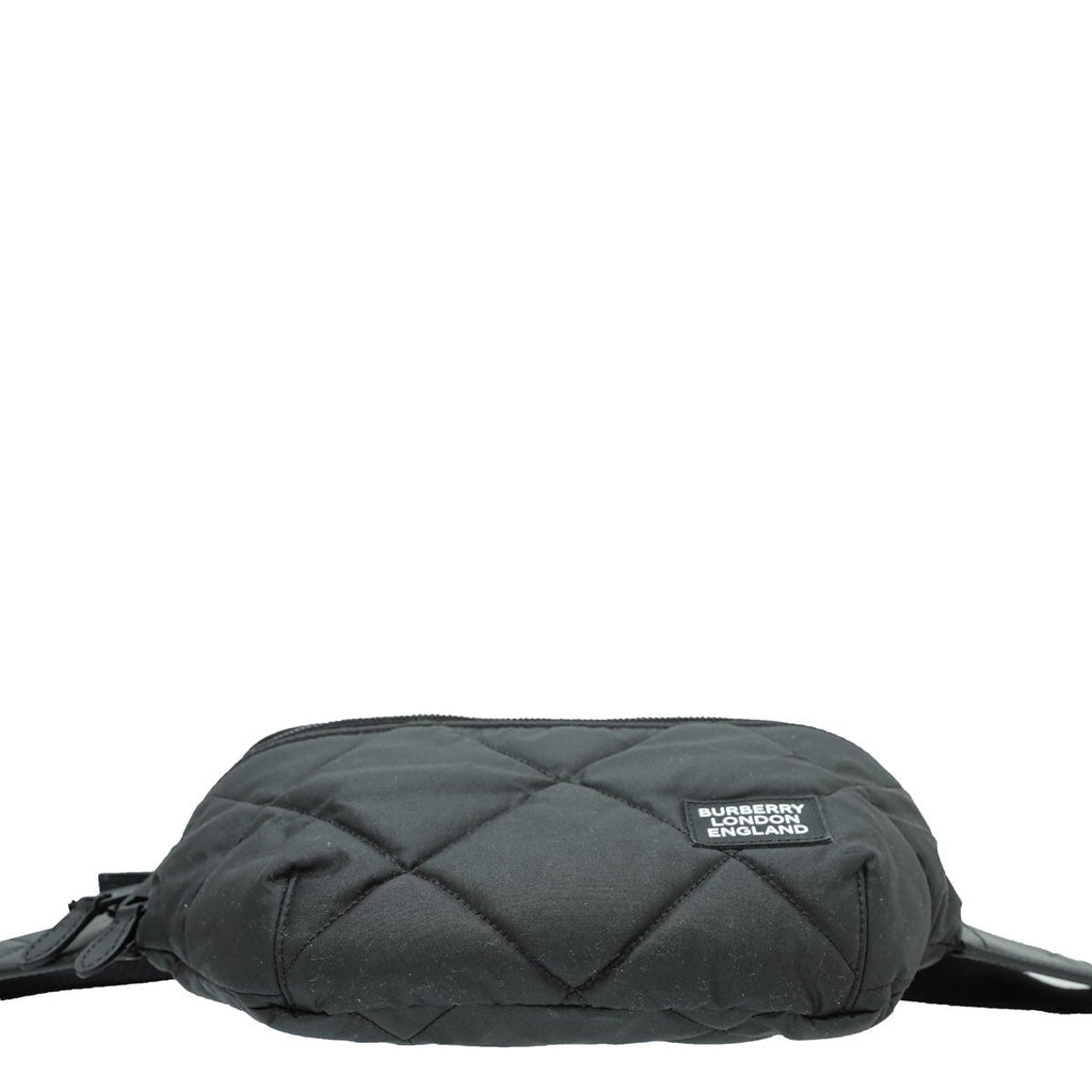 Burberry Black Sonny Diamond Quilted Belt Bag
