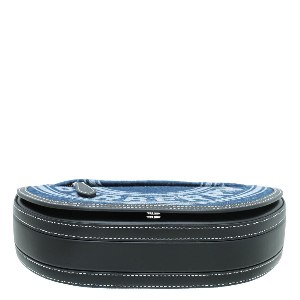 Burberry Blue Graphic Denim Olympia Bag