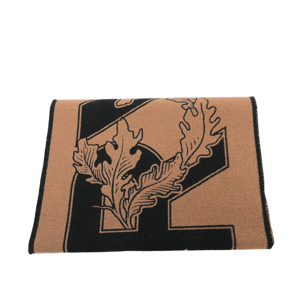 Burberry Brich Brown New Oak Leaf  FootBall Wool Scarf