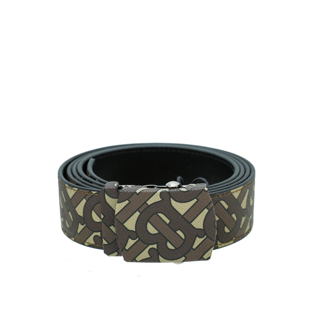 Burberry Bridle Brown Monogram Covered Clip Belt 44