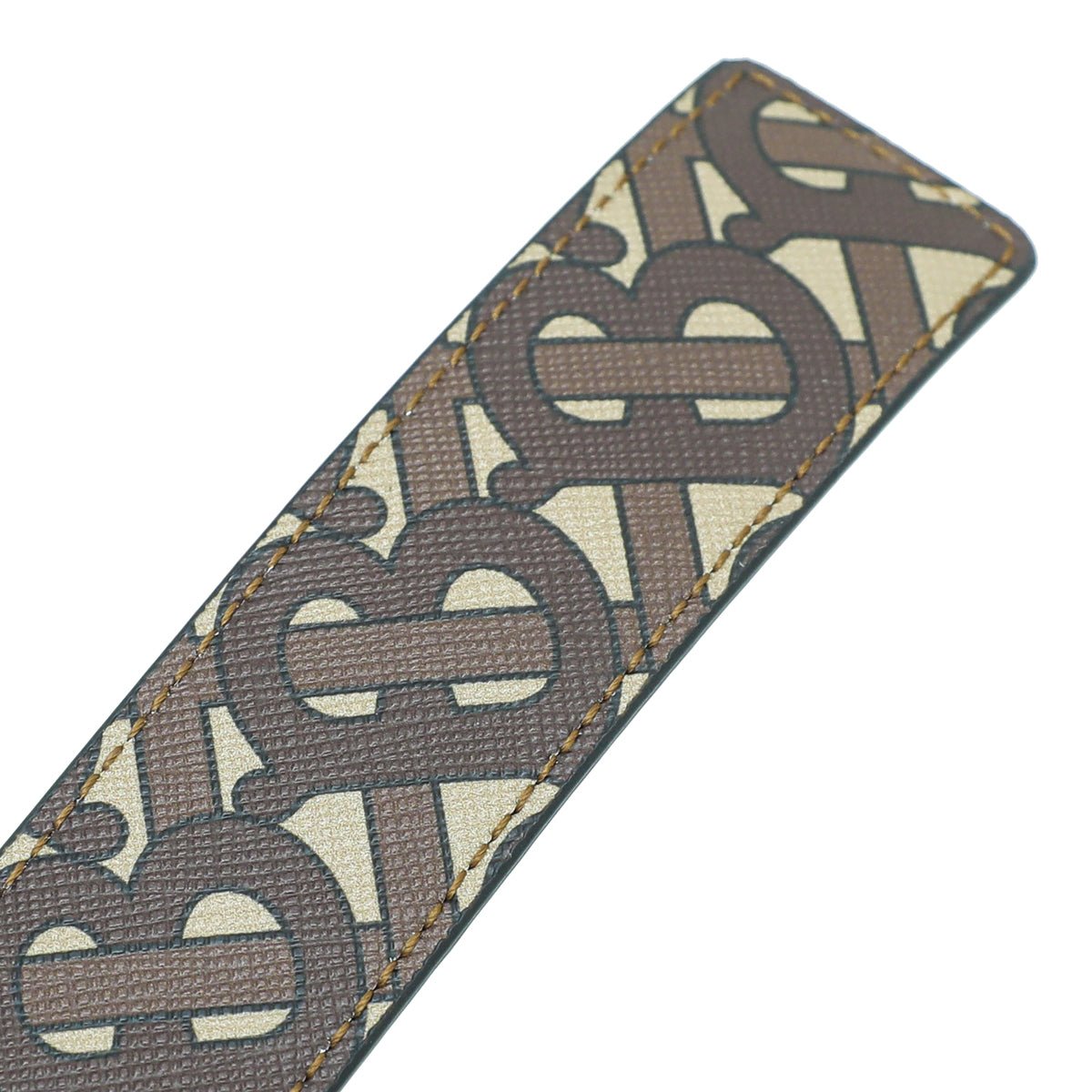 Burberry Bridle Brown Monogram Covered Clip Belt 44