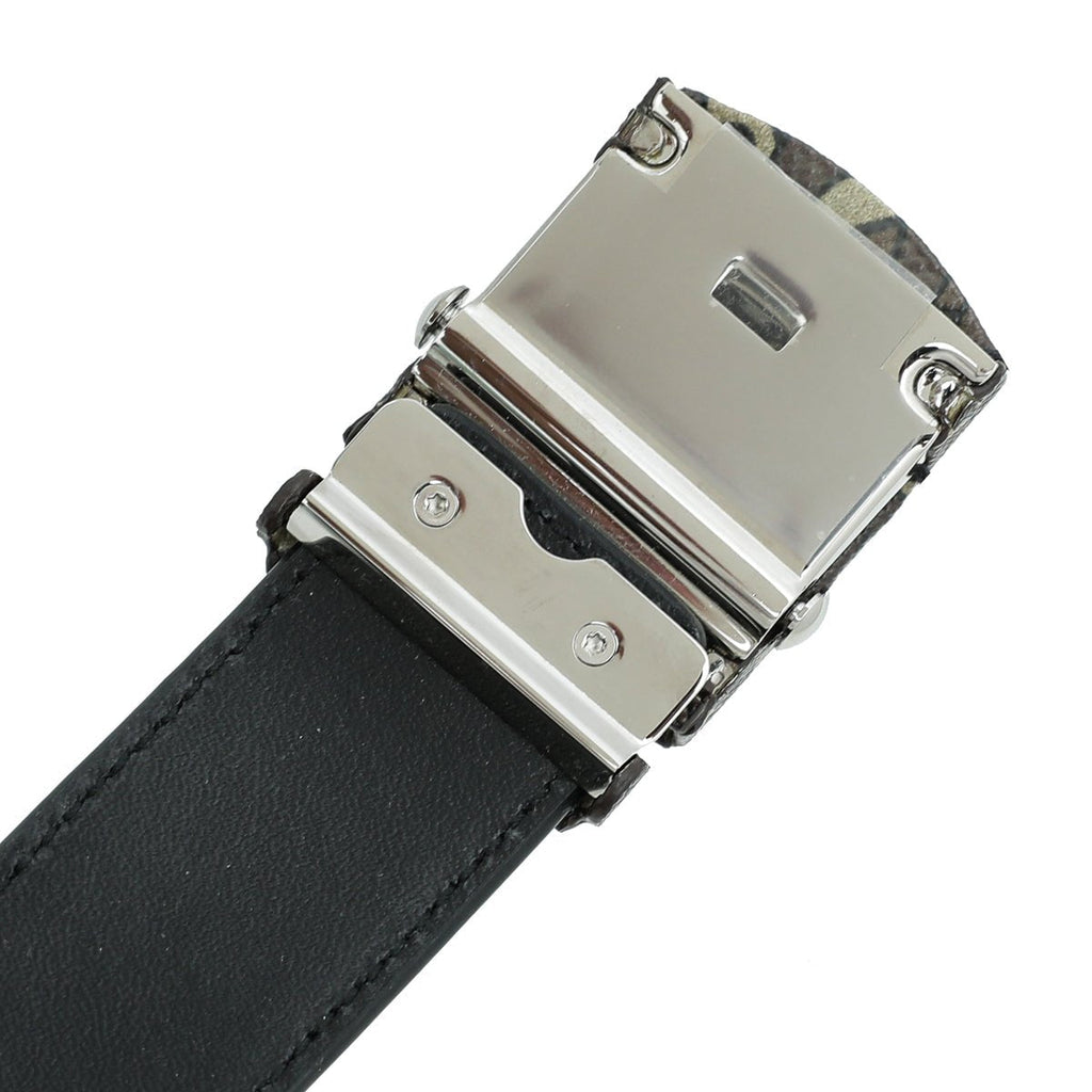 Burberry Bridle Brown Monogram Covered Clip Belt 44