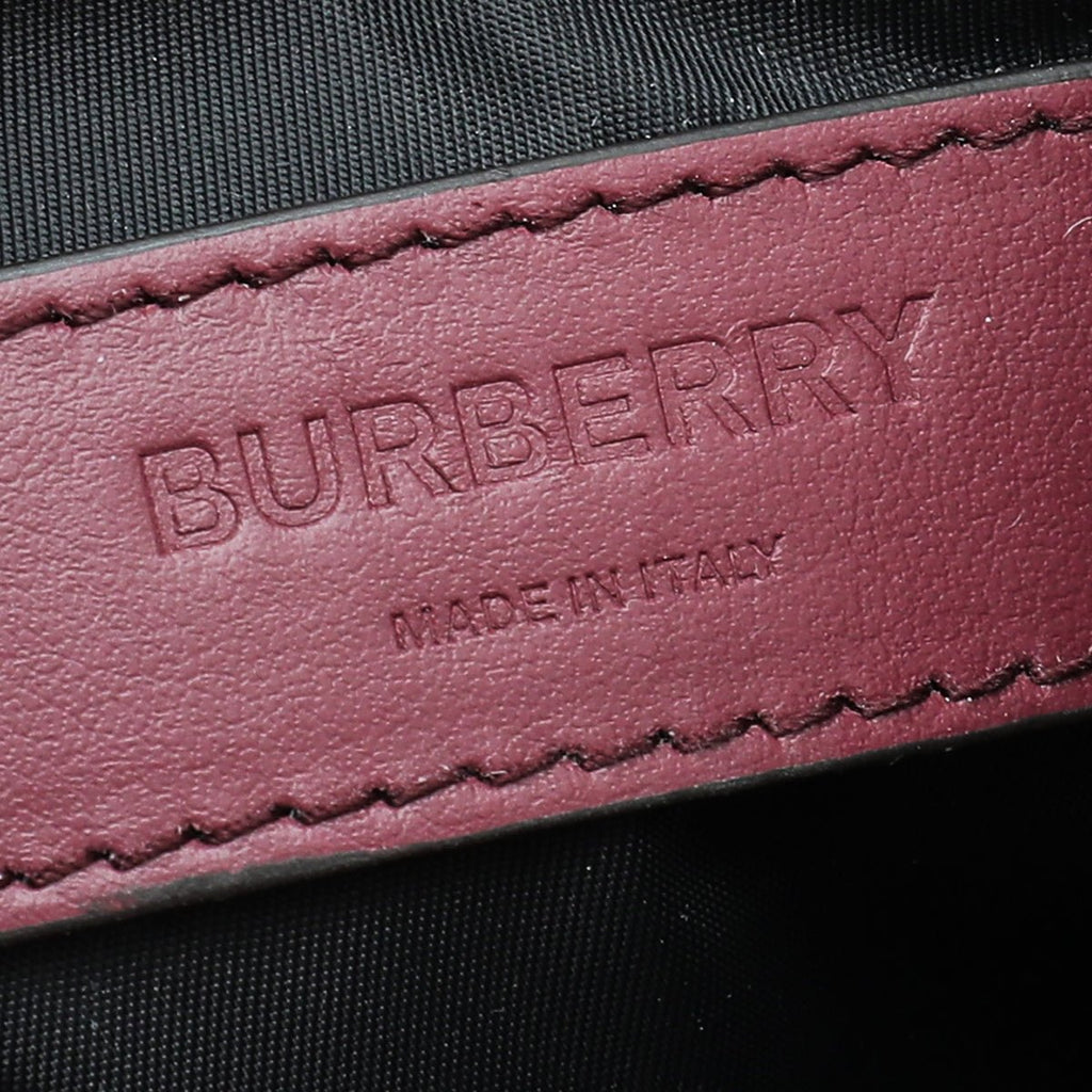 Burberry Bright Red Leo Nylon Crossbody Bag