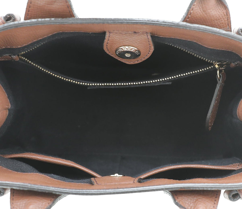 Burberry Brown Banner Tote Small Bag