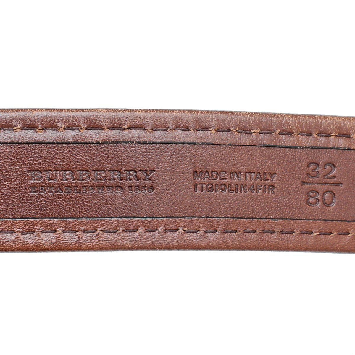 Burberry Brown Haymarket Check Belt 32