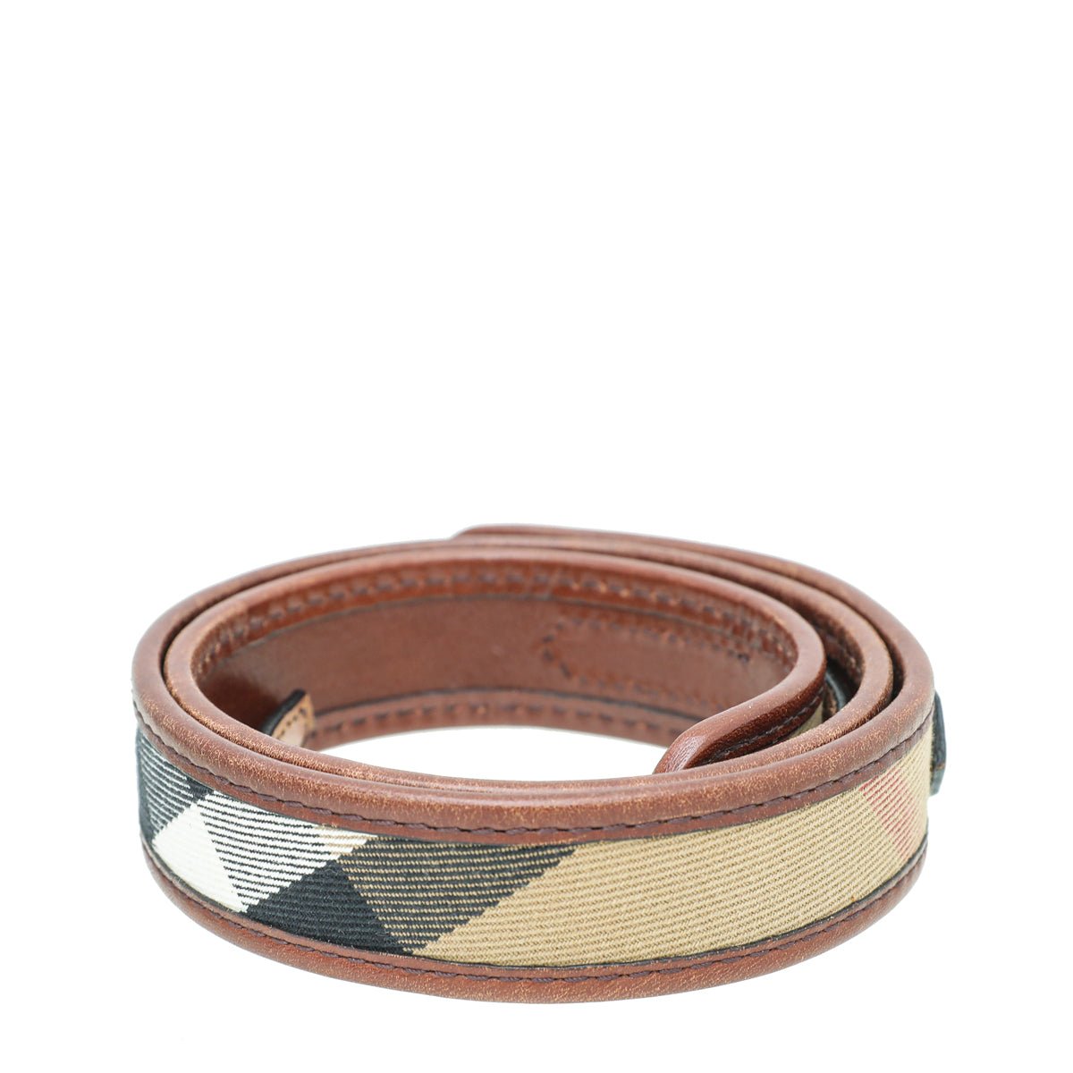 Burberry Brown Haymarket Check Belt 32