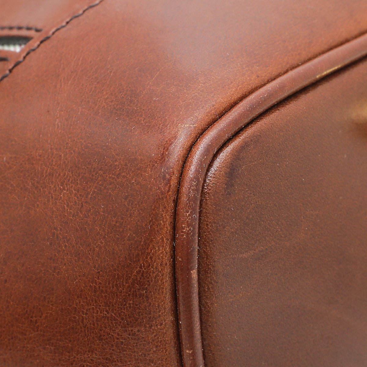 Burberry Brown House Check Bridle Whipstitch Tote Bag