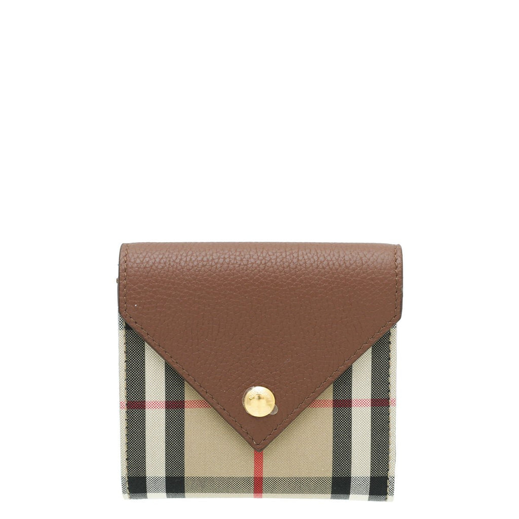 Burberry Brown Lila Vintage Check Small Wallet