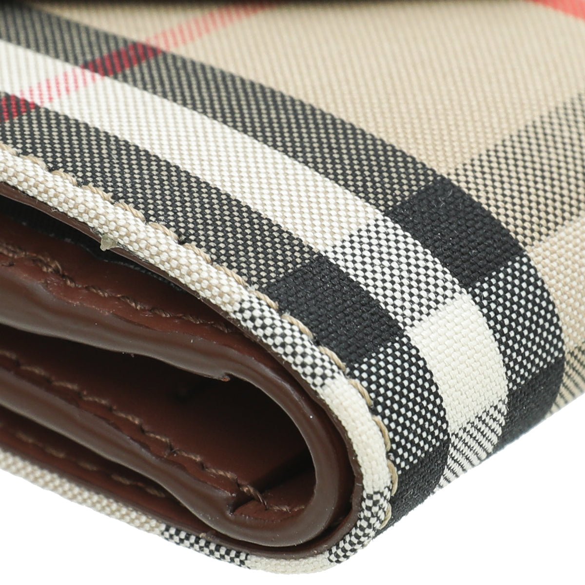 Burberry Brown Lila Vintage Check Small Wallet