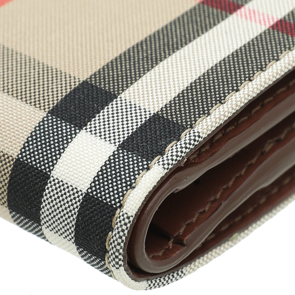 Burberry Brown Lila Vintage Check Small Wallet
