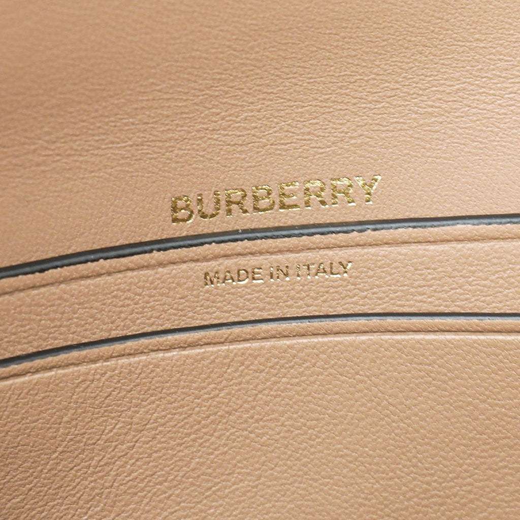 Burberry Camel Olympia Check Small Shoulder Bag