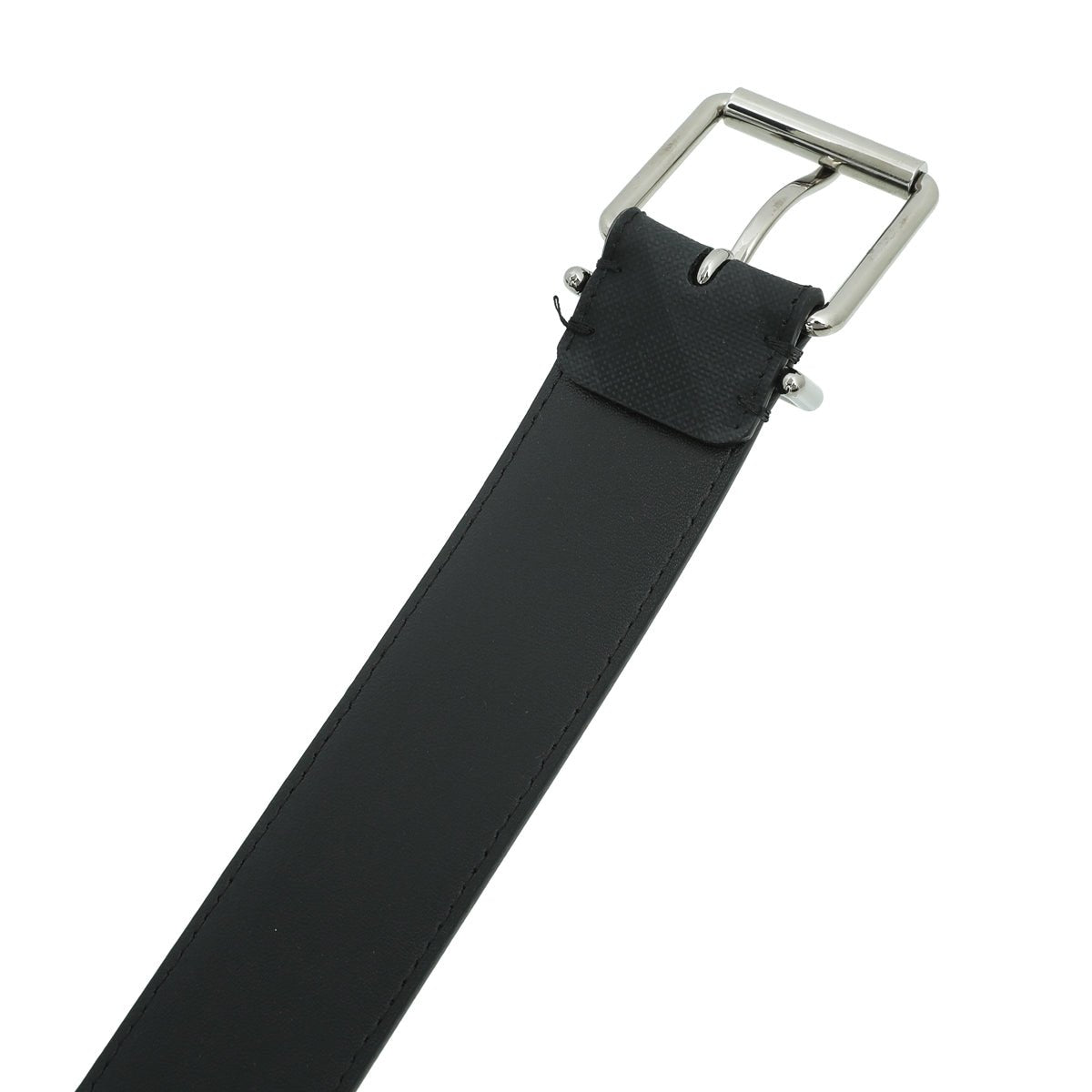 Burberry Dark Charcoal Check Reversible Clarke Belt 34