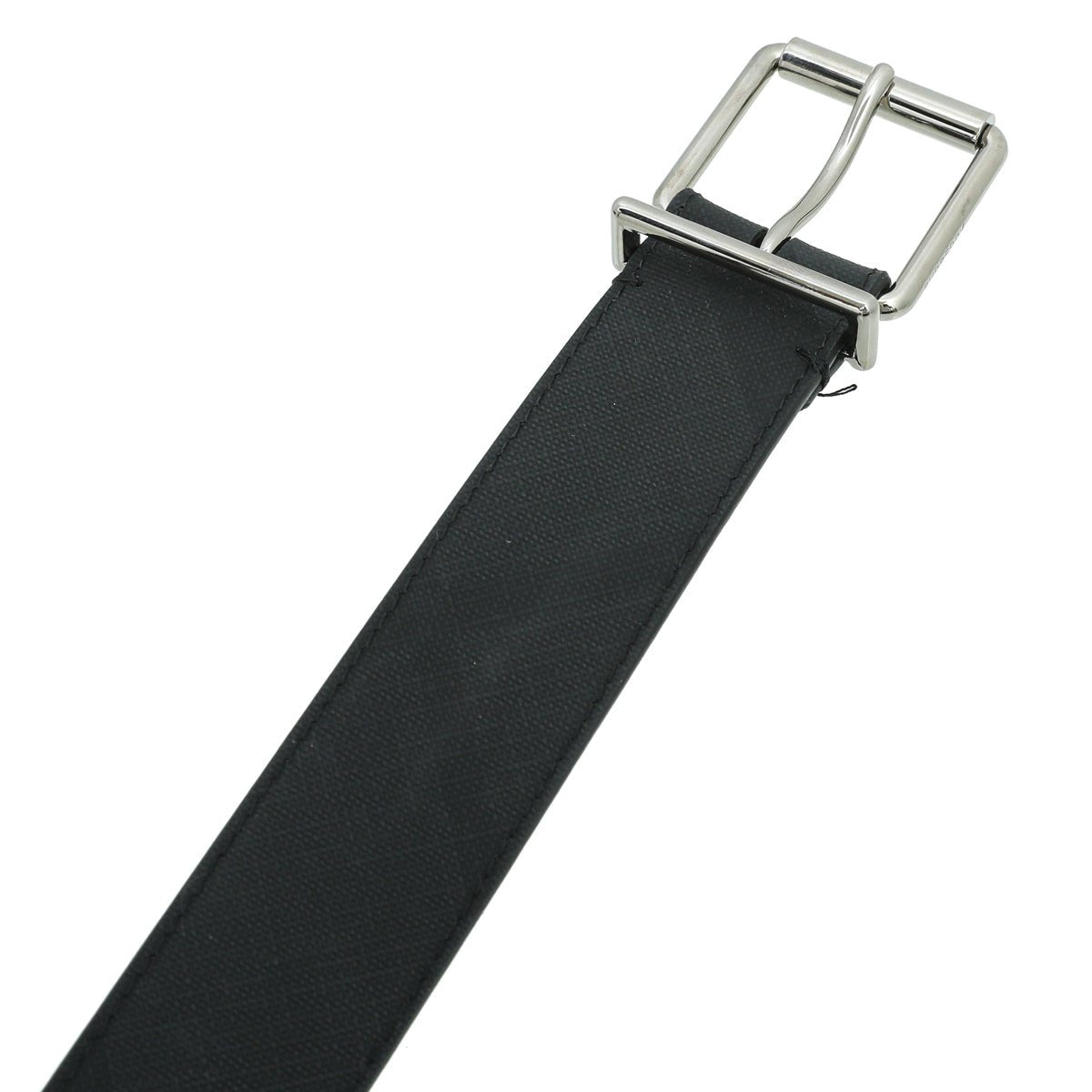 Burberry Dark Charcoal Check Reversible Clarke Belt 34