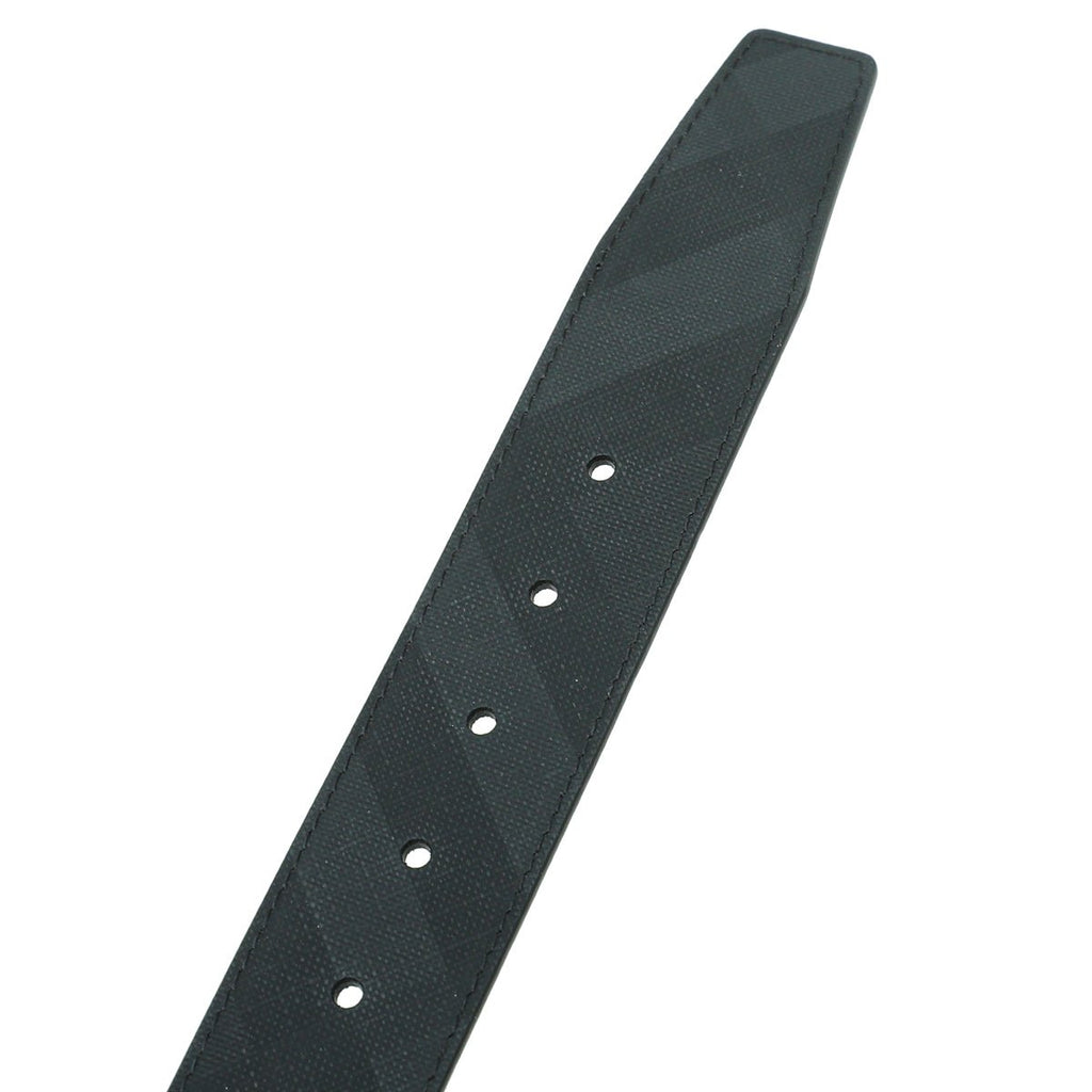 Burberry Dark Charcoal Check Reversible Clarke Belt 34