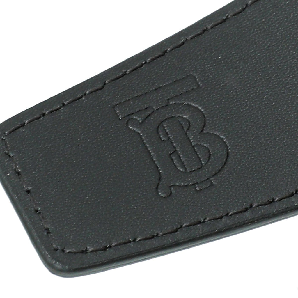 Burberry Dark Charcoal Check Reversible Clarke Belt 34