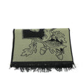 Burberry Dark Fern New Oak Leaf  FootBall Wool Scarf