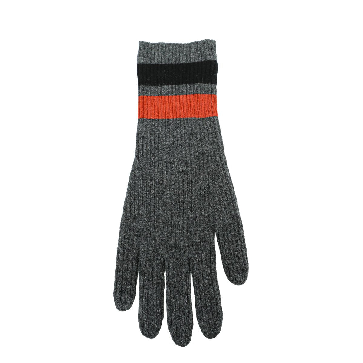 Burberry Dark Grey Graphic Wool Gloves