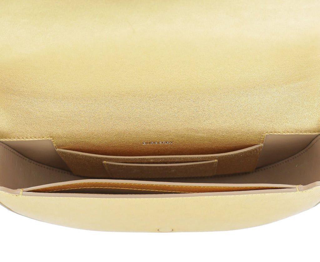 Burberry Gold Olympia Small Flap Bag