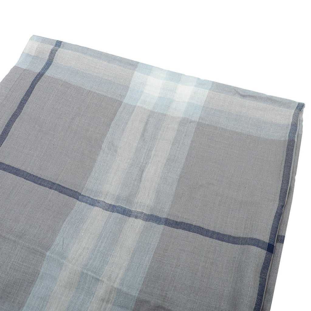 Burberry Grey Giant Check Gauze Scarf