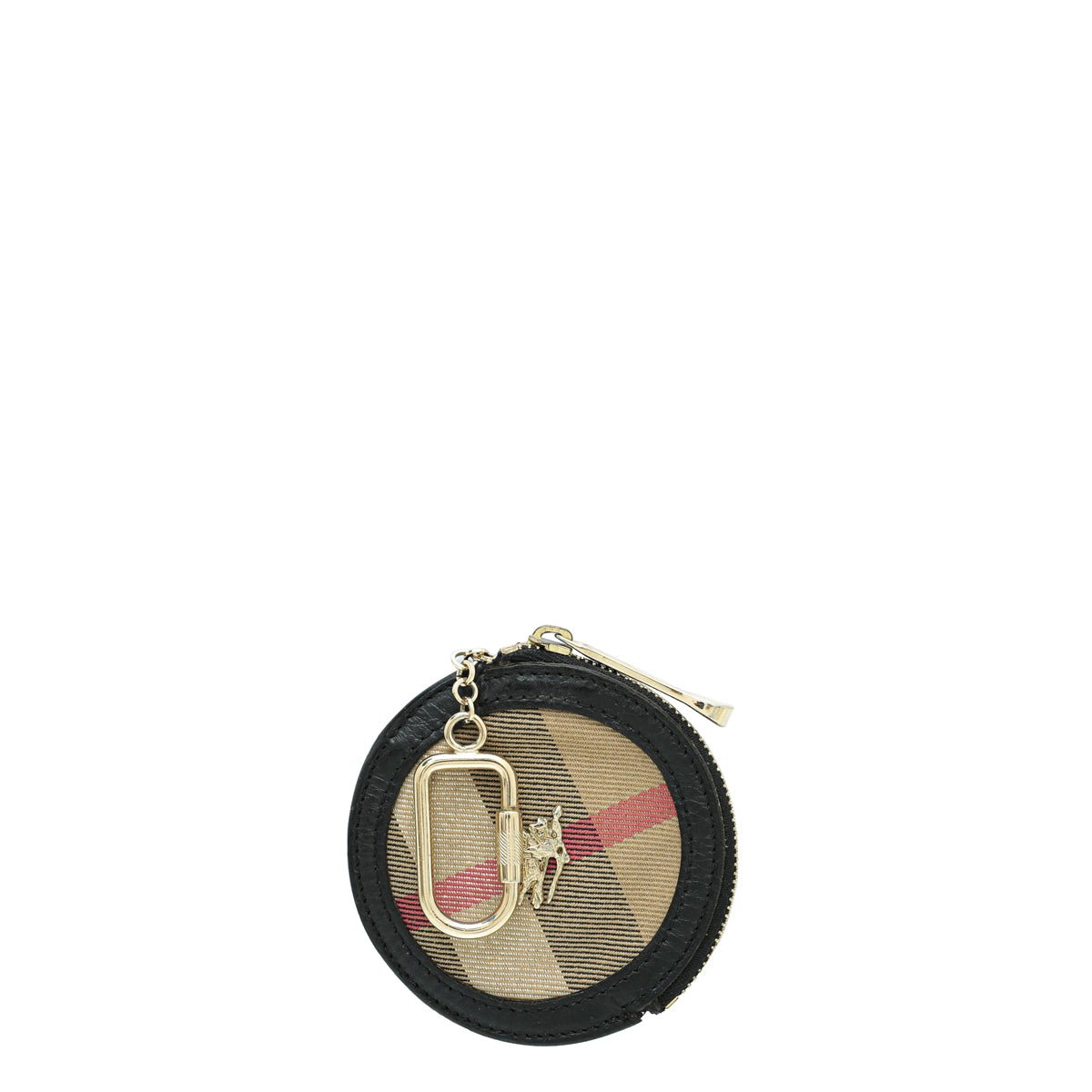 Burberry Haymarket Black Coin Purse Key Holder