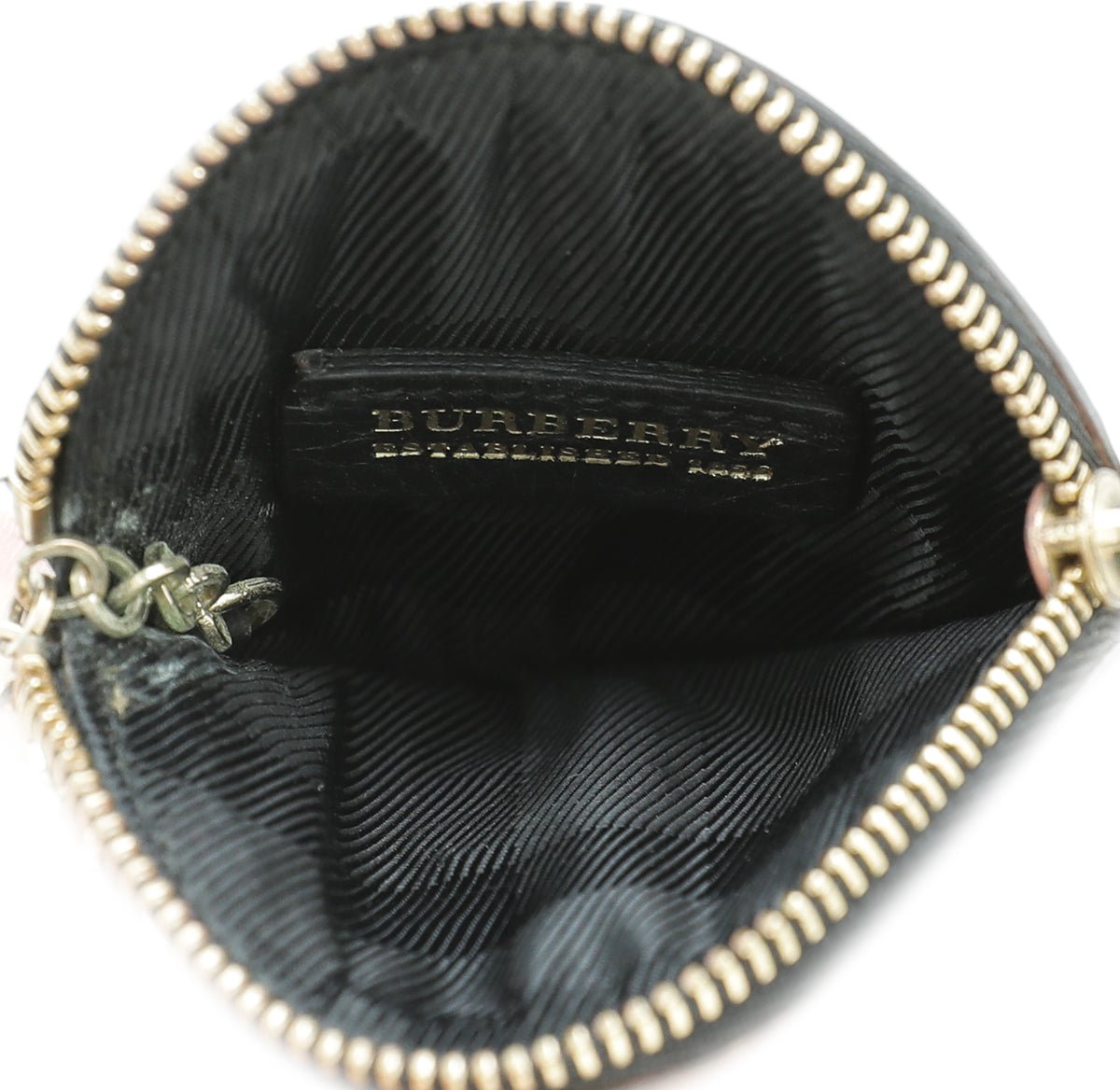 Burberry Haymarket Black Coin Purse Key Holder