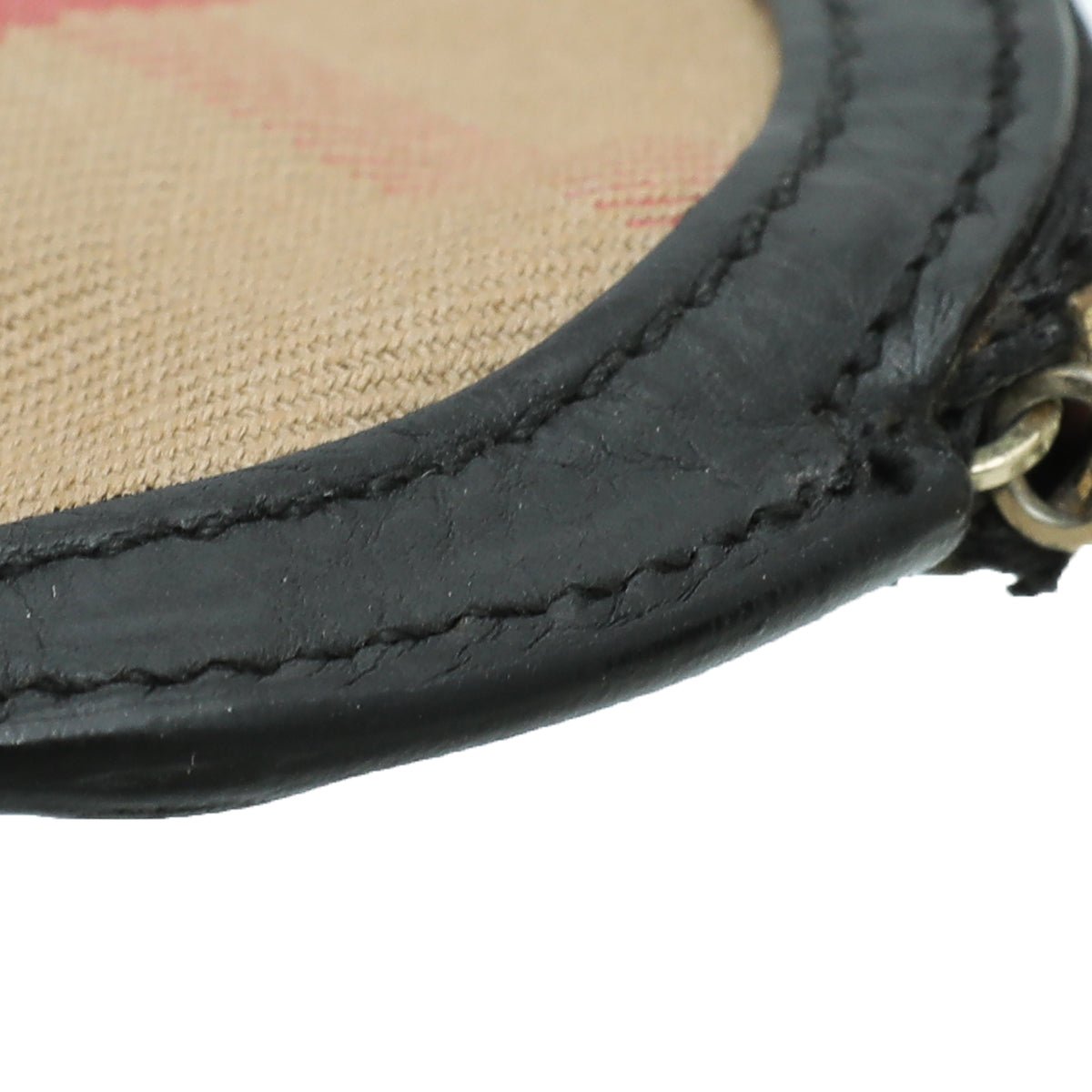 Burberry Haymarket Black Coin Purse Key Holder