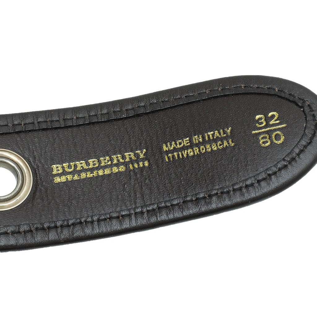 Burberry Haymarket Check Eyelight Belt 32