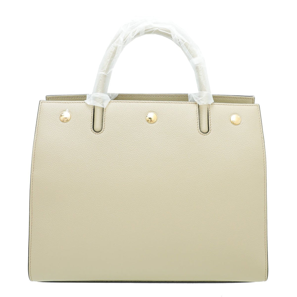Burberry Light Beige Title Small Tote Bag